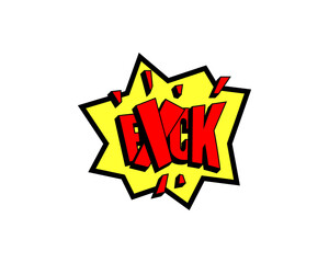 Comic style vector cool sticker. Bubble label, speech sticker with word for comics book. Humor pop balloon illustration