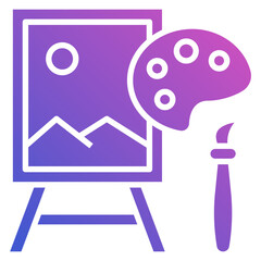 Art flat gradient icon. Can be used for digital product, presentation, print design and more.