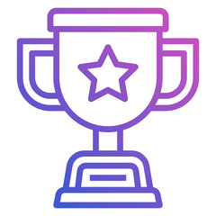 Trophy line gradient icon. Can be used for digital product, presentation, print design and more.