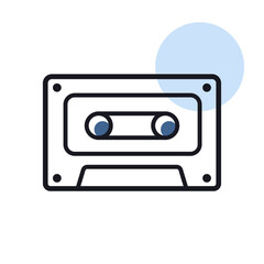 Audio cassette tape vector icon
