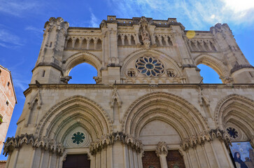 Fototapeta na wymiar Detail of the cathedral in Cuenca, Spain