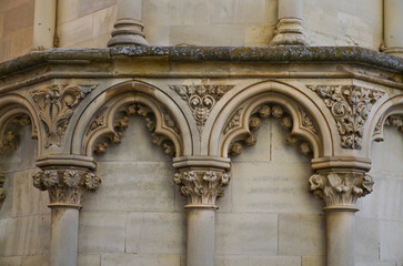 detail of the facade of the cathedral