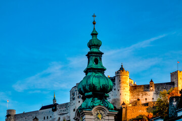 Fototapeta premium Bell tower of St Peter's Abbey