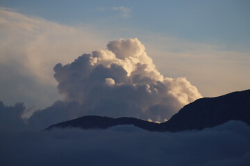 Clouds over the mountains