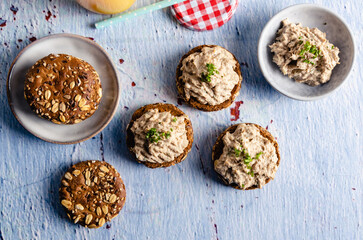 Homemade vegan tuna spread.