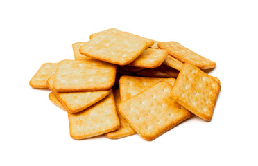 Crackers or biscuits. Cookies isolated