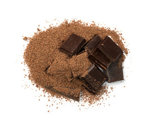 Grated Chocolate Isolated