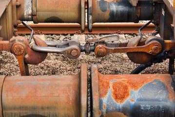 Kupplung zwischen zwei Waggon