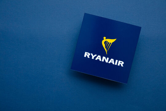 LONDON, UK - July 2022: Ryanair airline company logo. Ryanair are a British low cost airline