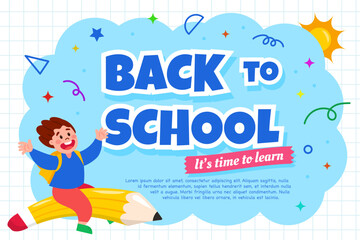 Back to school horizontal background