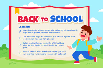 Welcome back to school checklist background