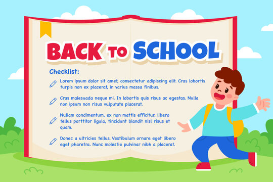 Welcome back to school checklist background
