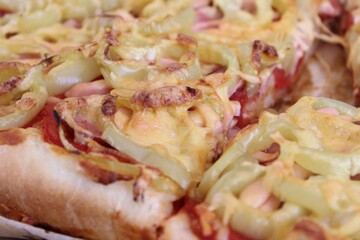 Homemade pizza made with love. Great texture and vibrant colors.