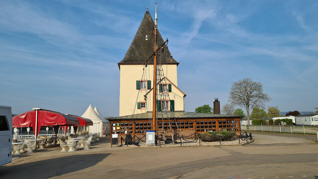 Schweich on the Moselle at the old ferry tower