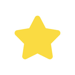 Obraz premium Star flat color ui icon. Favourite page mark. Positive feeling. Add bookmark. Saving special item. Simple filled element for mobile app. Colorful solid pictogram. Vector isolated RGB illustration