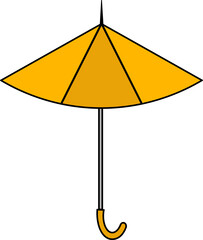 colorful Illustrations of Umbrella. Flat design of umbrella. Illustration set of different coloured umbrellas.