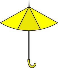 colorful Illustrations of Umbrella. Flat design of umbrella. Illustration set of different coloured umbrellas.