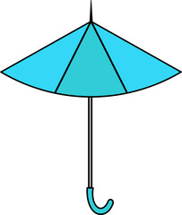 colorful Illustrations of Umbrella. Flat design of umbrella. Illustration set of different coloured umbrellas.