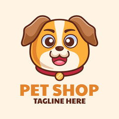 Smiling Dog Cartoon Logo Design