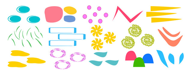 Abstract elements shape set vector