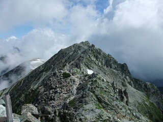 立山の登山道から見た風景