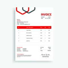 Simple Business Invoice Template Design