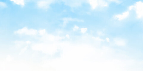 blue sky and white clouds. Bright blue background. Relaxing feeling like being in the sky.