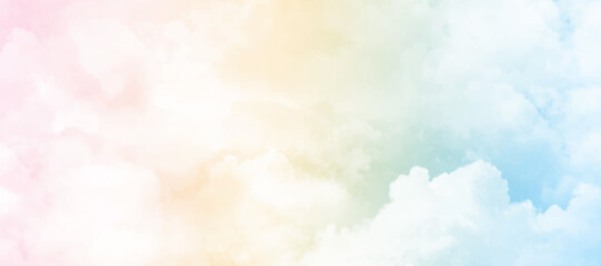 Fototapeta na wymiar Cloud and sky with a pastel colored background. Cloud and sky with a pastel colored background and wallpaper, abstract sky background in sweet color.