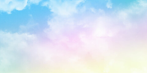 Vector illustration of fantasy sky background and pastel color.