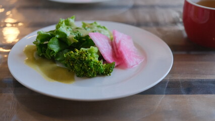 ヘルシーな野菜のランチ