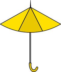 colorful Illustrations of Umbrella. Flat design of umbrella. Vector illustration set of different coloured umbrellas.