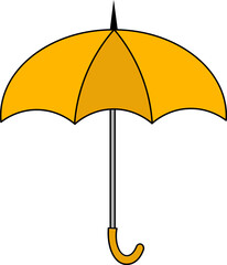 colorful Illustrations of Umbrella. Flat design of umbrella. Vector illustration set of different coloured umbrellas.