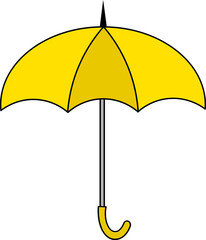 colorful Illustrations of Umbrella. Flat design of umbrella. Vector illustration set of different coloured umbrellas.