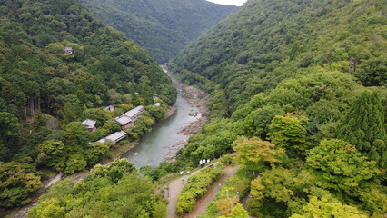 Fototapeta na wymiar Japan Drone Kyoto Sea Mountain