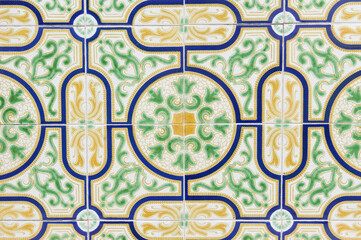 Fototapeta na wymiar Traditional azulejos in Aveiro Portugal