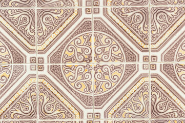 Traditional azulejos in Aveiro Portugal