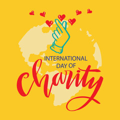 International day of charity, poster concept.