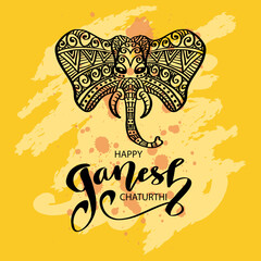 Happy Ganesh Chaturthi Vector Design Illustration