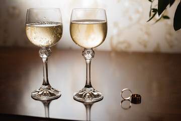 two glasses of champagne