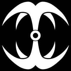 家紋です。二つ錨（いかり）といいます。