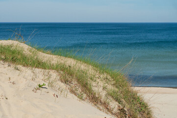 The calm sea. The quiet on the sea. Sea without waves. Seascape.