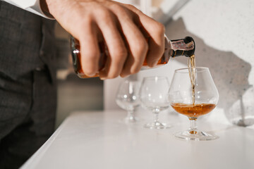 pour a glass of cognac