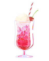 クリームソーダのイラスト