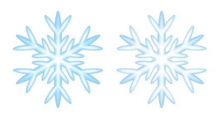 Snowflake emoji icon. Snow winter day weather symbol. Vector illustration