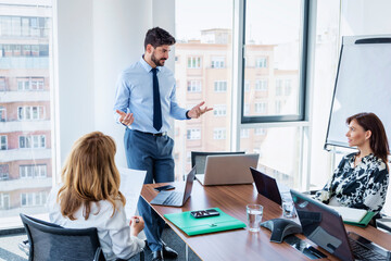 Business meeting at a modern office