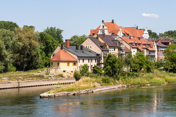 Fototapeta na wymiar the city of Regensburg, on the banks of the Danube, in Bavaria