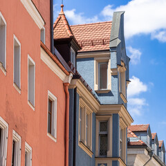 house facades and details in the streets of Regensburg, Bavaria