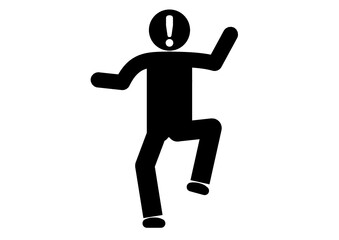 思わず驚いたピクトグラム。まさかびっくり。