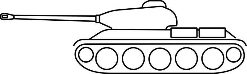 Tank. Army force combat vehicle with gun