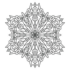 Mandala art decorative background pattern for coloring book
